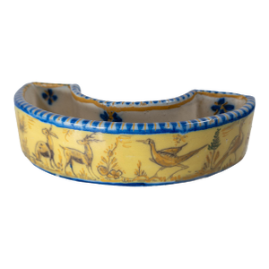 20th Century Spanish or Mexican Talavera Majolica Faience Demilune Bowl