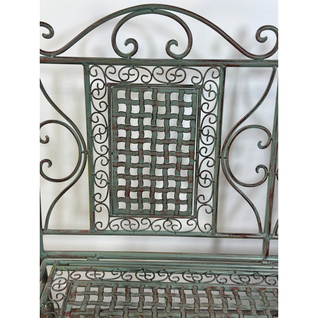 Iron Foldable Garden Bench, 1970s For Sale - Image 6 of 10