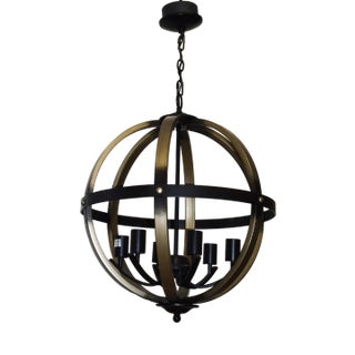 Spherical Kimpton Hanging Light by Franklin Iron Works for Lamps Plus, USA, 1990s For Sale