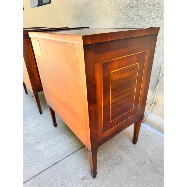 1990s Pair of Ebanista Wood Nightstand Sidetables For Sale - Image 16 of 17