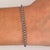 Natural 1.5 Carat Blue Sapphire in 14k White Gold Ball Style Tennis Bracelet For Sale - Image 4 of 5