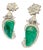 20 Ct Fine Emerald Cabochon & 4 Ct Rose Cut Diamond 18 Kt White Gold Earrings For Sale