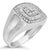 Contemporary 14K White Gold Men's Diamond Band Ring (1 cttw, H-I Color, SI1-SI2 Clarity) For Sale - Image 3 of 6