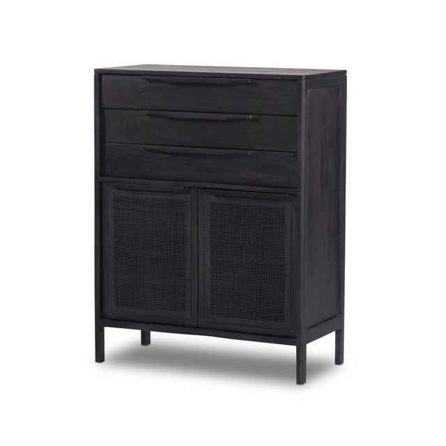 Four Hands Sydney Tall Dresser - Black Wash For Sale - Image 4 of 11