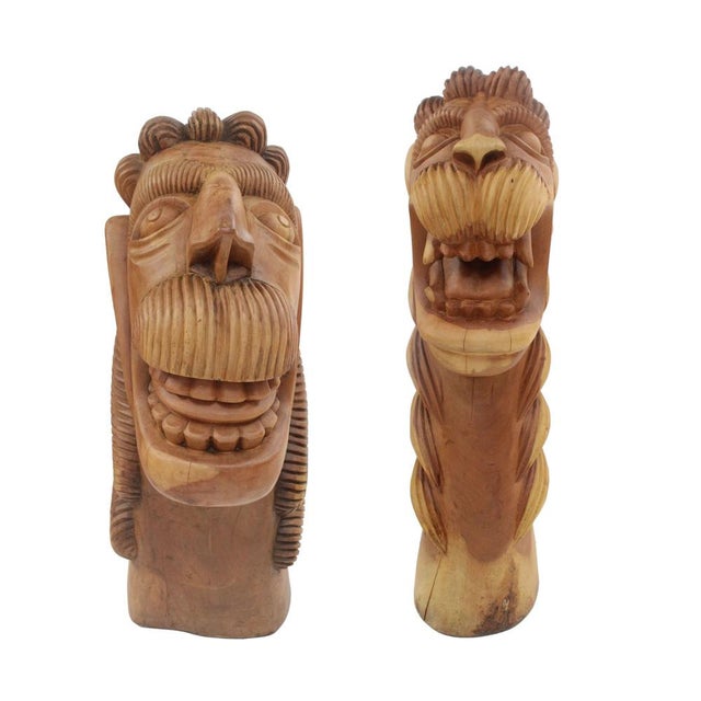 Brazilian Artist, Primitivist Boat Sculpture, 1980, Carranca Wood For Sale - Image 9 of 12