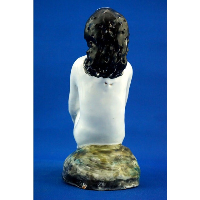 20th Century Art Deco Ceramic Sculpture of a Nude Woman by Aldo Bacchilega, Italy, 1890s For Sale - Image 6 of 18