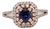 Natural Ceylon Blue Sapphire and Diamond Ring: Solid 14k Dual Gold, 6x5mm, Size 6.75 For Sale