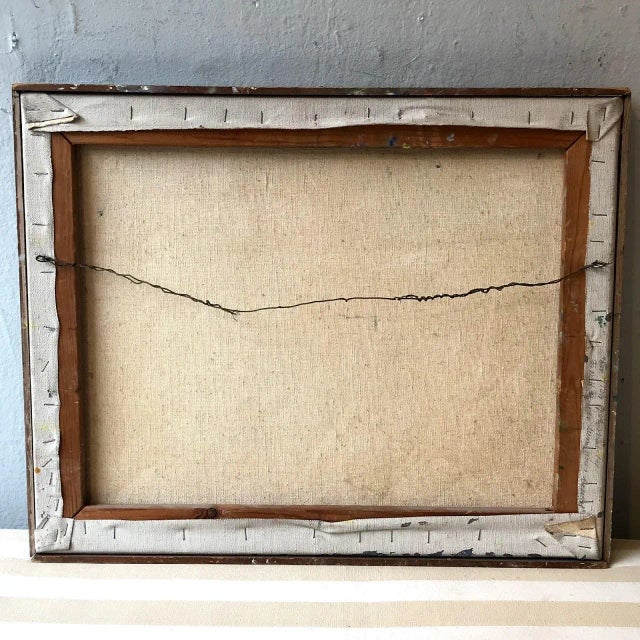 Green Mid-Century Abstract Still Life Painting For Sale - Image 8 of 13