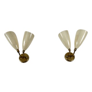 Mid-Century Modern Wall Lamps, Italy, 1950s, Set of 2 For Sale