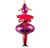 English Artisan Crafted Blown Glass Female Jester With Crown Christmas Ornament For Sale - Image 3 of 9