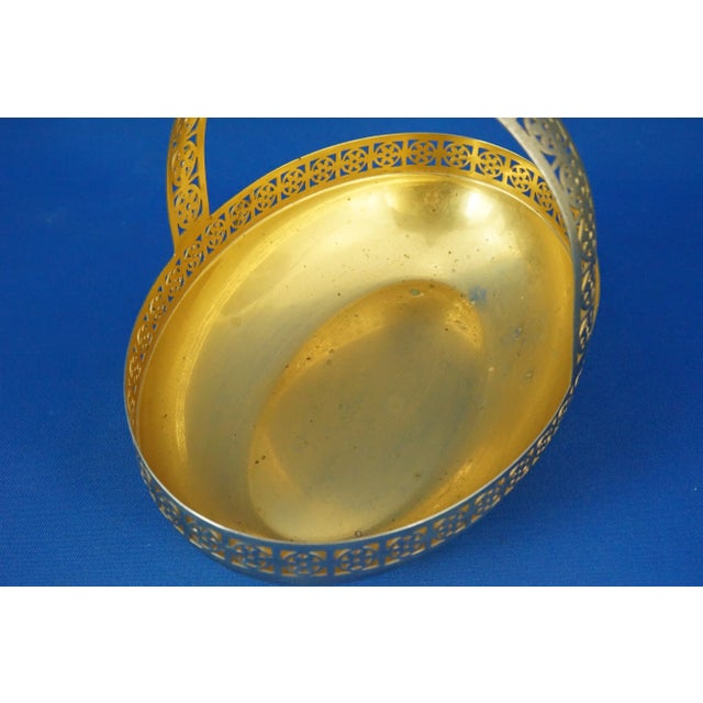 Vintage Art Deco Basket in Metal from WMF Factory of Albert Mayer, 1920s For Sale - Image 16 of 18