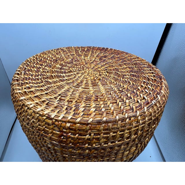 Apache Tus Pitch-Coated Lidded Basket With Horsehair Handles, C. 1940–1950 For Sale - Image 15 of 18