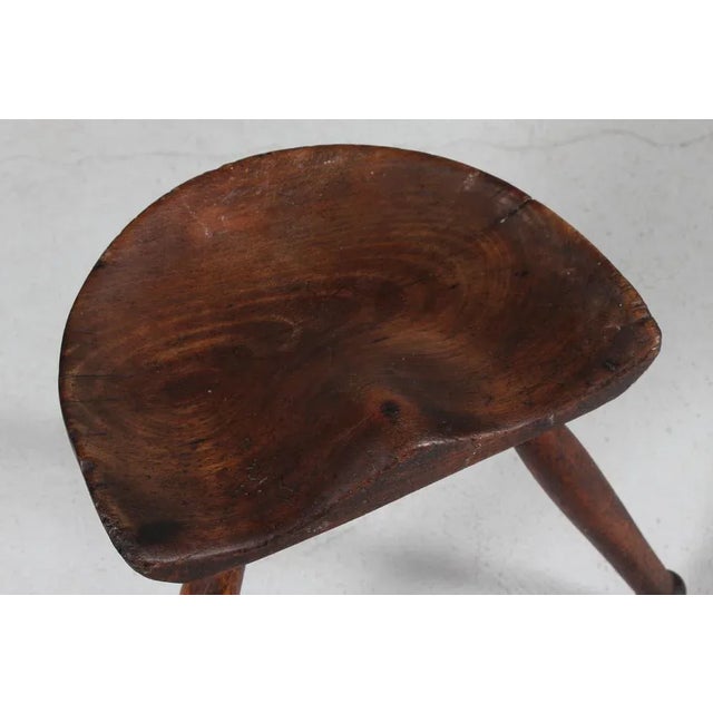Wood Danish Sculptural Wooden Milk Stool 3-Legged in the style of Mogens Lassen, 1920s For Sale - Image 7 of 13