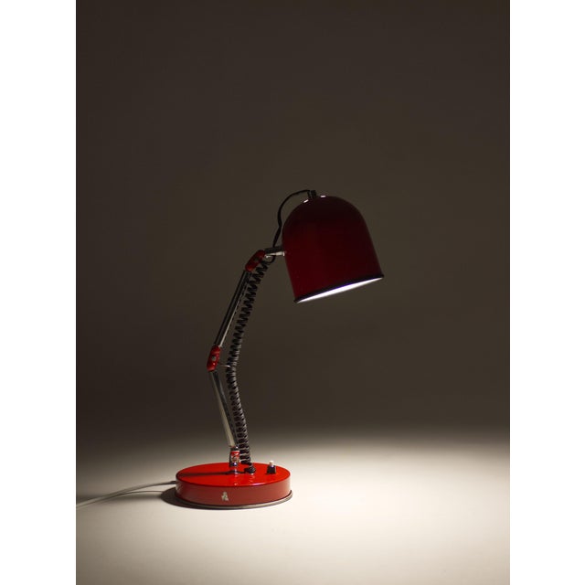 Red Articulated Table Lamp from MB Barcelona, Spain, 1970s For Sale - Image 8 of 15