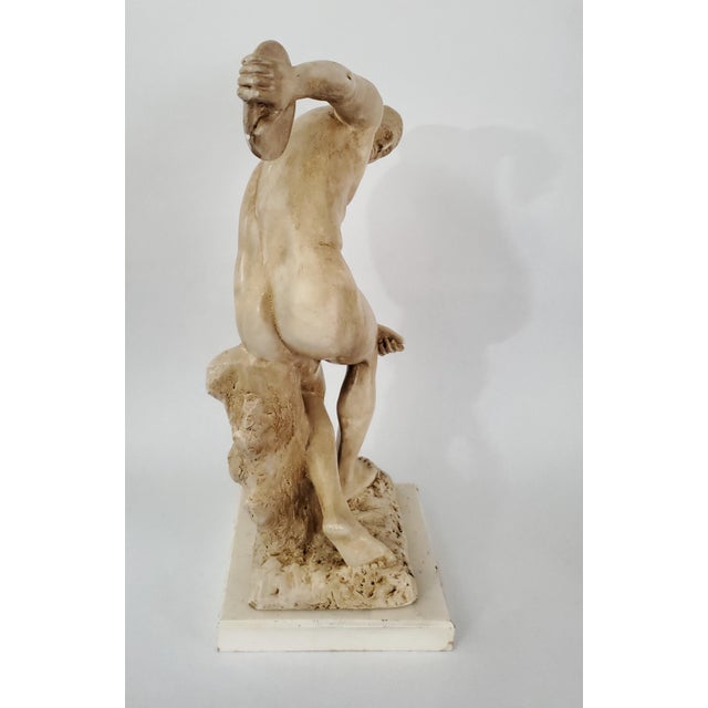 1950s Plaster Discobolus Table Sculpture Statue For Sale - Image 10 of 13