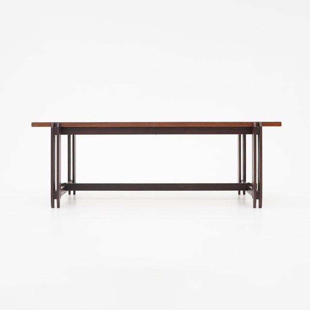 Brown Rectangular Teak Coffee Table, 1960s For Sale - Image 8 of 15