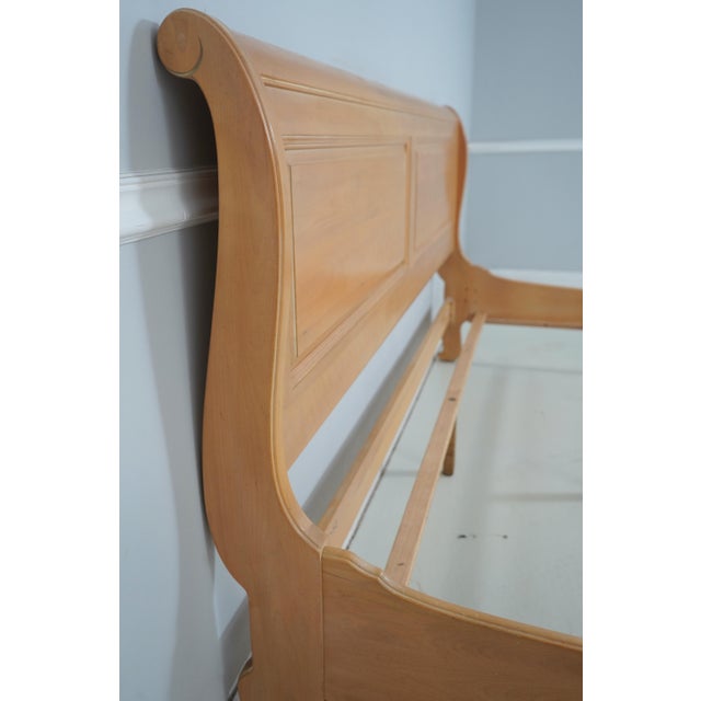 Wood Ethan Allen King Size Country French Sleigh Bed For Sale - Image 7 of 18