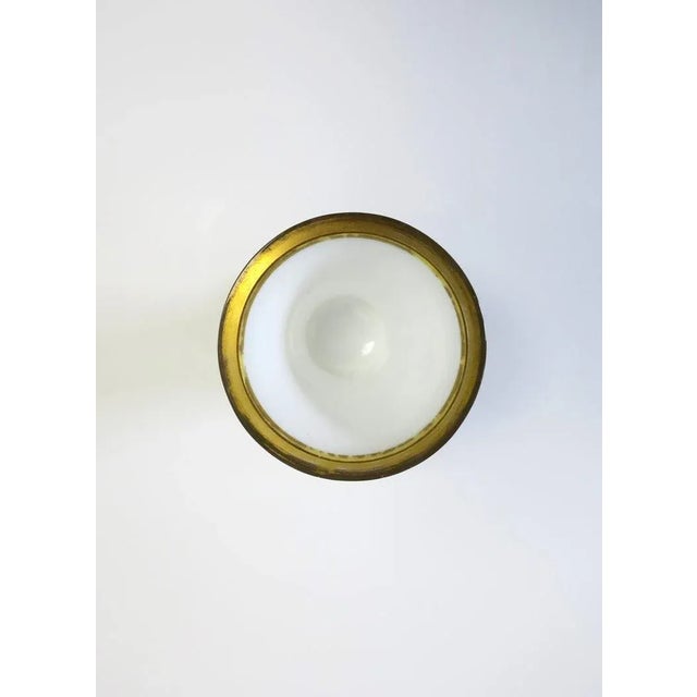 Bohemian White and Gold Vase For Sale - Image 11 of 13