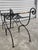 1940s Mid Century Wrought Iron & Brass Curule Bench For Sale - Image 5 of 11