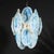 Mid-Century Hand-Blown Murano Opalescent & Cerulean Detail Glass Chandelier For Sale - Image 16 of 18