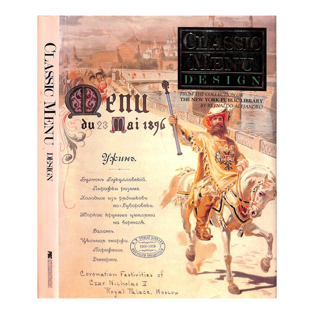 "Classic Menu Design From the Collection of the New York Public Library" 1988 Alejandro, Reynaldo For Sale