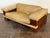 Vintage 1980’s Italian and Walnut Sculptural Leather Loveseat For Sale - Image 10 of 18