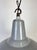 Mid-Century Modern British Industrial Grey Enamel Factory Pendant Lamp, 1960s For Sale - Image 3 of 17