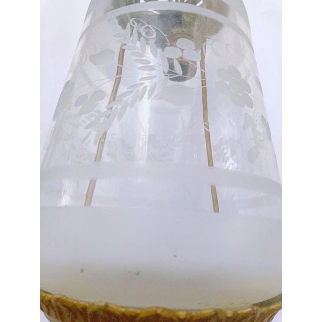 Vintage Late 19th Century Brass Lantern With Glass Shade For Sale In New York - Image 6 of 13