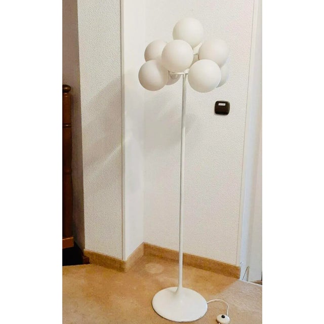 Swiss White Atomic Floor Lamp by E.R. Nele & Bill for Temde, 1960s For Sale - Image 6 of 18