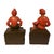 Alexander Backer Vintage 1950s Alexander Backer Chalkware Pixie Elf Bookends Pair - Original Sticker & Felt For Sale - Image 4 of 7