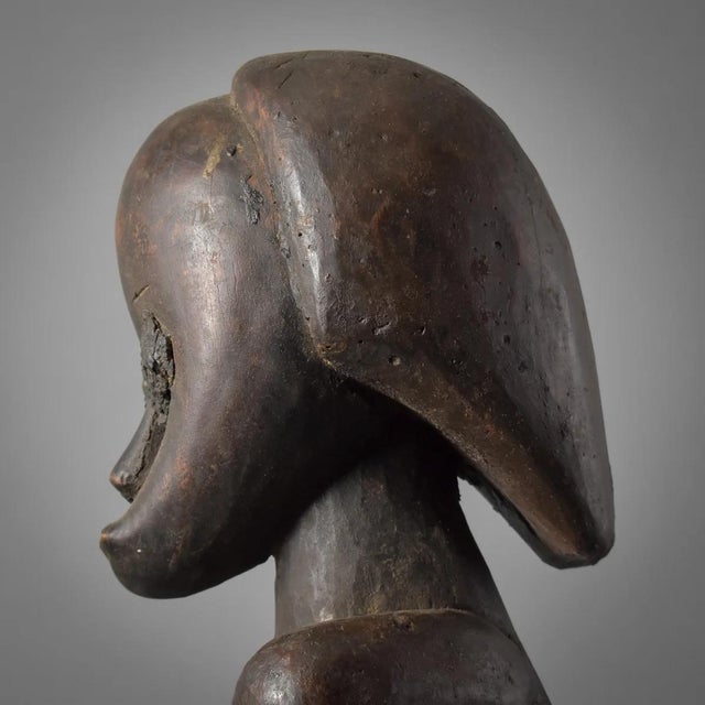 Dark Gray Early 20th Century Male Fang Byeri Seated Reliquary Figure Gabon For Sale - Image 8 of 11