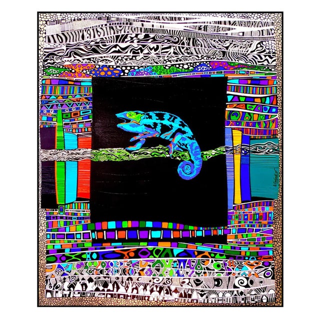 Alain Carpentier, Unwabu, The Chameleon of Zulu Mythology, 2020, Mixed Media For Sale