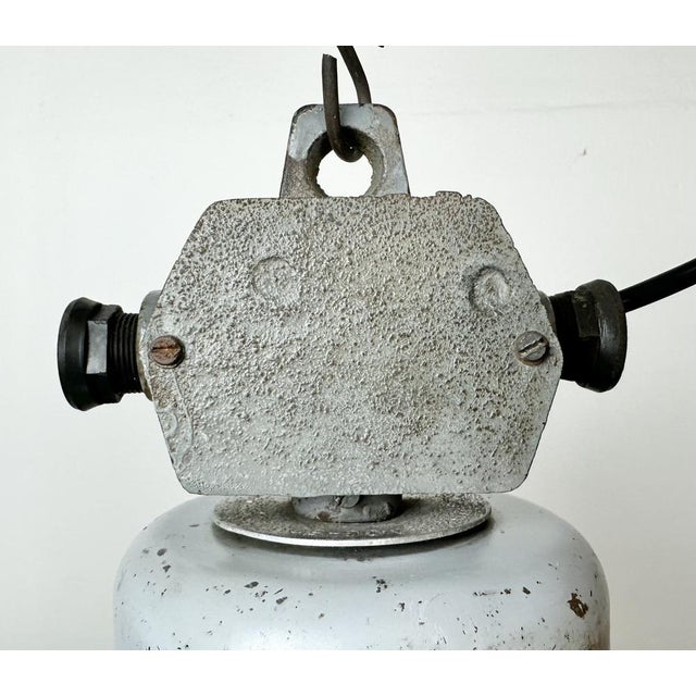1960s Industrial Aluminium Pendant Lamp from Polam Wilkasy, 1960s For Sale - Image 5 of 18