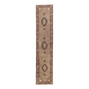 2010s Fine Hand Knotted Silk & Wool Tabriz Runner