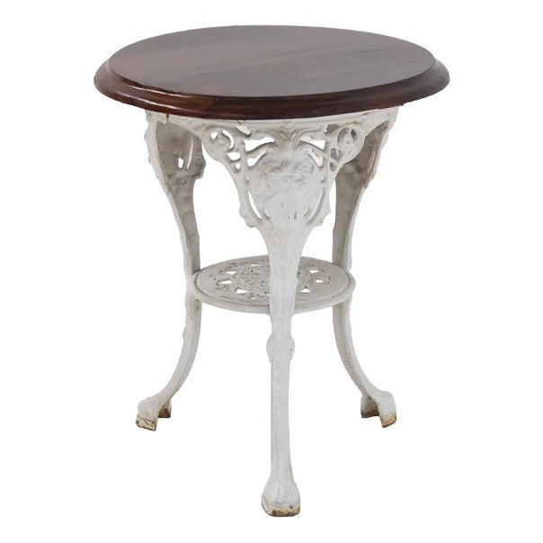 English Cast Iron and Wooden Table, 1890s For Sale