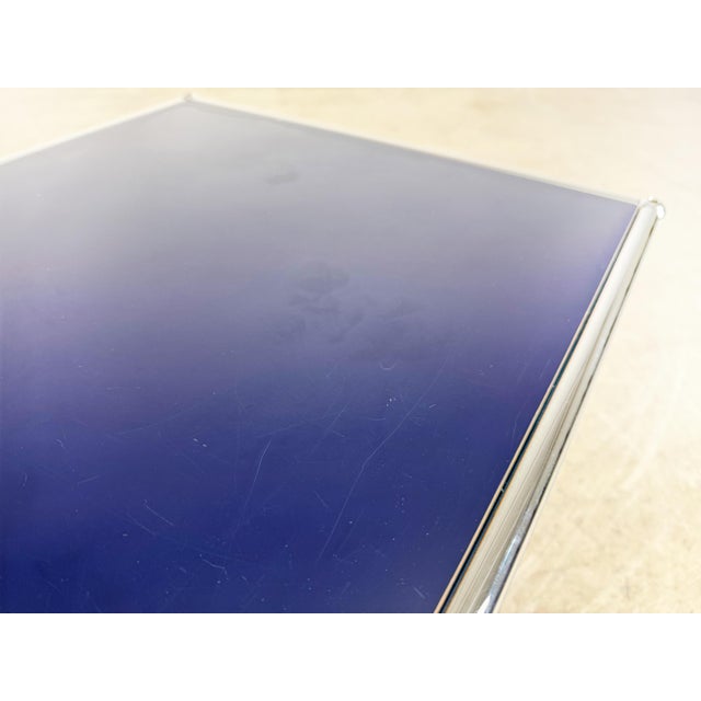 Metal Sideboard in Steel Blue by Fritz Haller for Usm Haller For Sale - Image 7 of 9