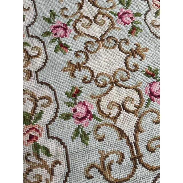French Needlepoint Rug, 1950s For Sale - Image 11 of 14