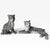 1970s Italian Black & White Majolica Snow Leopard Figurines – Pair For Sale - Image 4 of 12