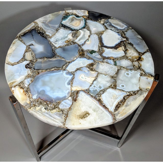 Organic Modern Natural Agate Accent Table Chairish