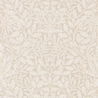 Morris & Co Pure Acorn Wallpaper in Linen/Ecru - a Sample For Sale