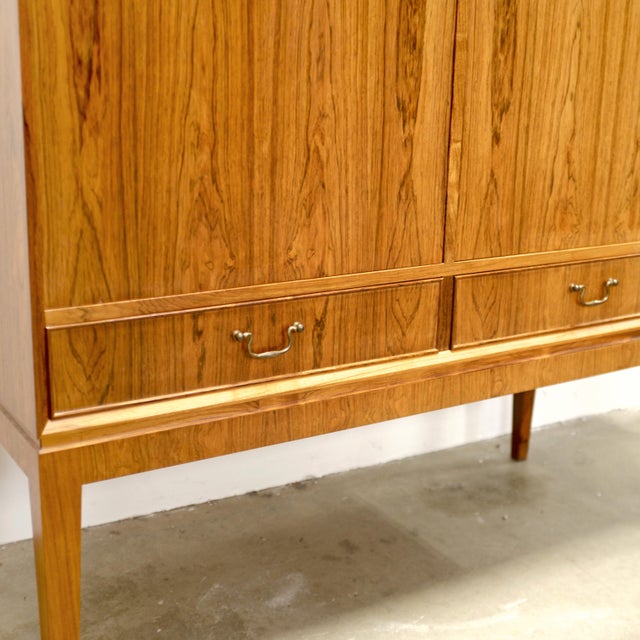 O. Bank Larsens Møbelfabrik Cutlery Cabinet / Highboard / Tall Sideboard / Liquor Cabinet For Sale - Image 9 of 14