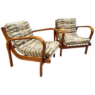 Set of Armchairs by Kropáček and Koželka for Interior Prague, 1950s For Sale