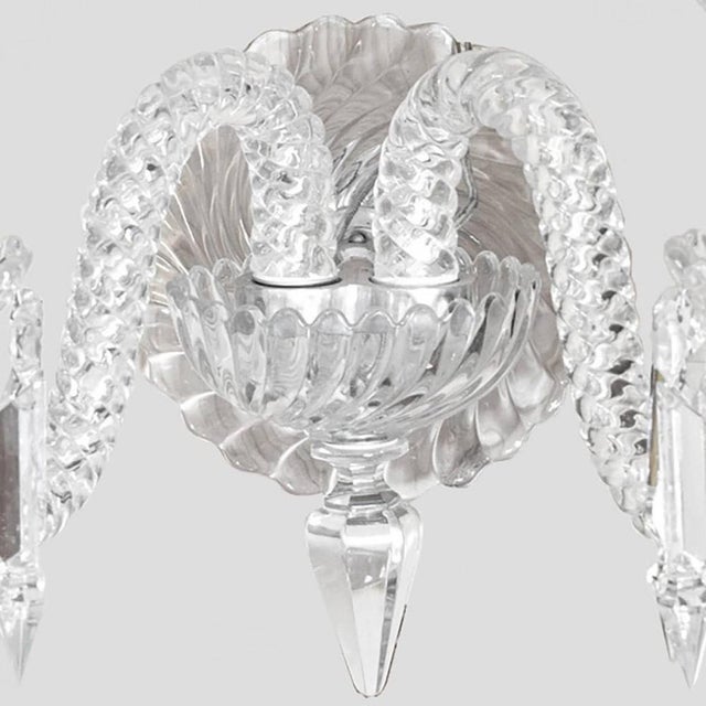 2-Light Wall Lamp from Baccarat, 1990s, Set of 2 For Sale - Image 3 of 10