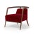 Essex Red Velvet Armchair by Javier Gomez For Sale - Image 6 of 6