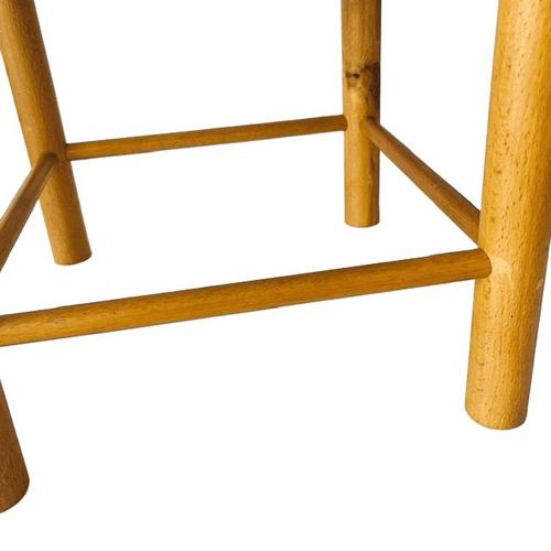 Mid 20th Century Mid-Century Danish Wooden Stool with Rope Seat, 1960s For Sale - Image 5 of 7