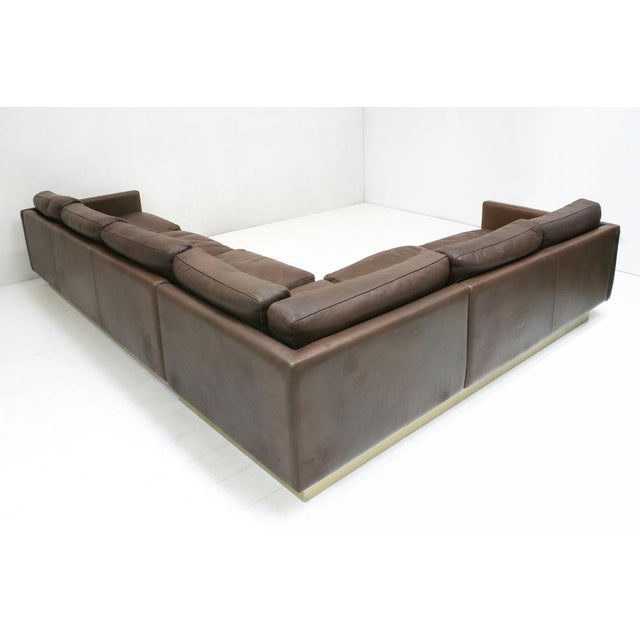 Mid-Century Modern L-Shaped Sofa in Leather by Georg Thams for Vejen Polstermöbelfabrik, Denmark, 1970s For Sale - Image 3 of 18