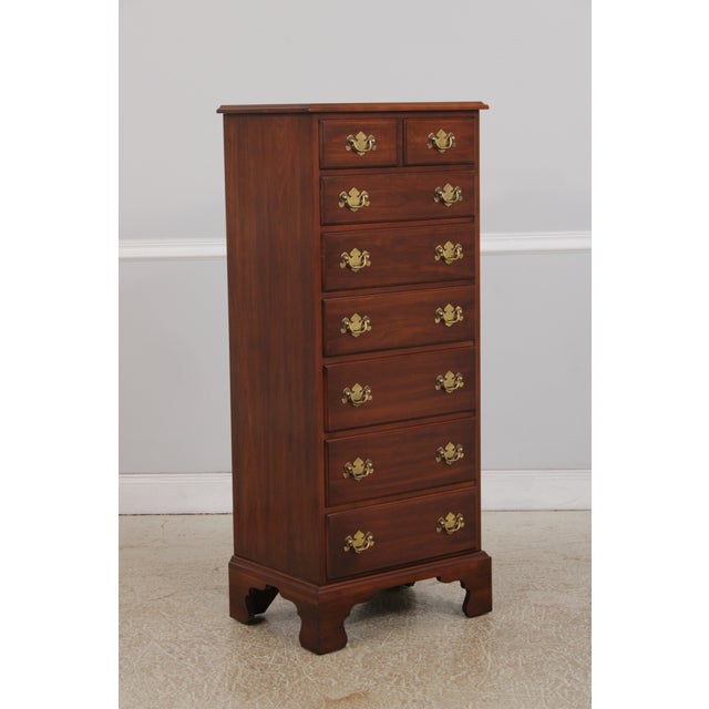 Chippendale Henkel Harris Cherry 7 Drawer Lingerie Chest For Sale - Image 3 of 16