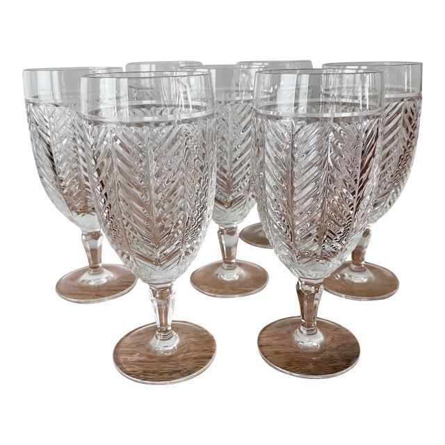 1990s Ralph Lauren Crystal Iced Tea Glasses, Germany-Set of 7 For Sale