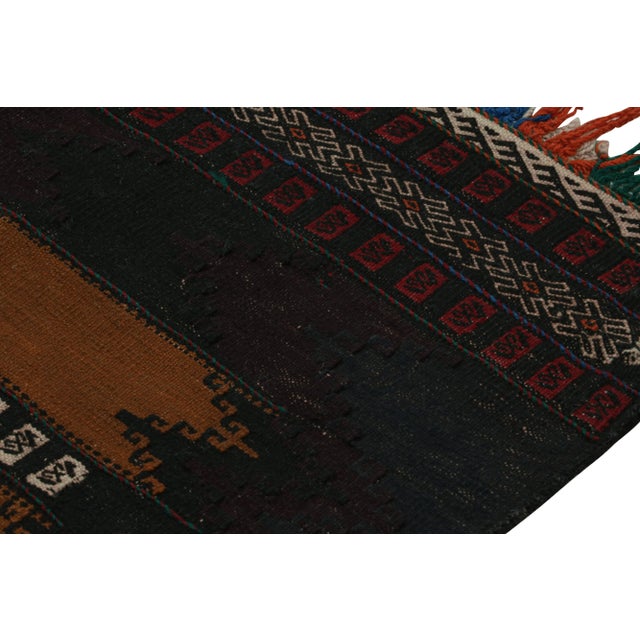 Vintage Afghan Tribal Kilim in Brown With Geometric Patterns, From Rug & Kilim For Sale In New York - Image 6 of 7