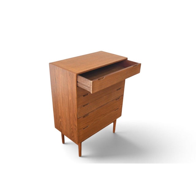 Mid-Century Modern Danish Modern Highboy in Teak by Svend Langkilde For Sale - Image 3 of 8